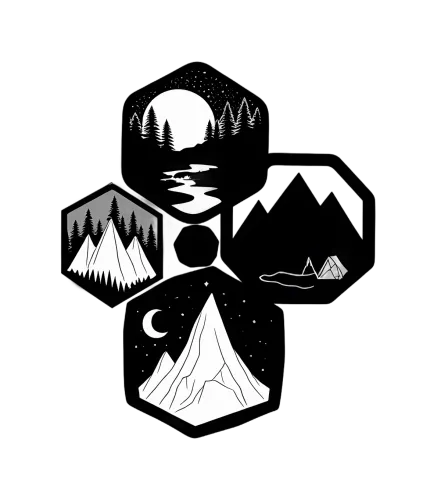 Tee Shirts Printed: Mountains and Night Sky Adventure