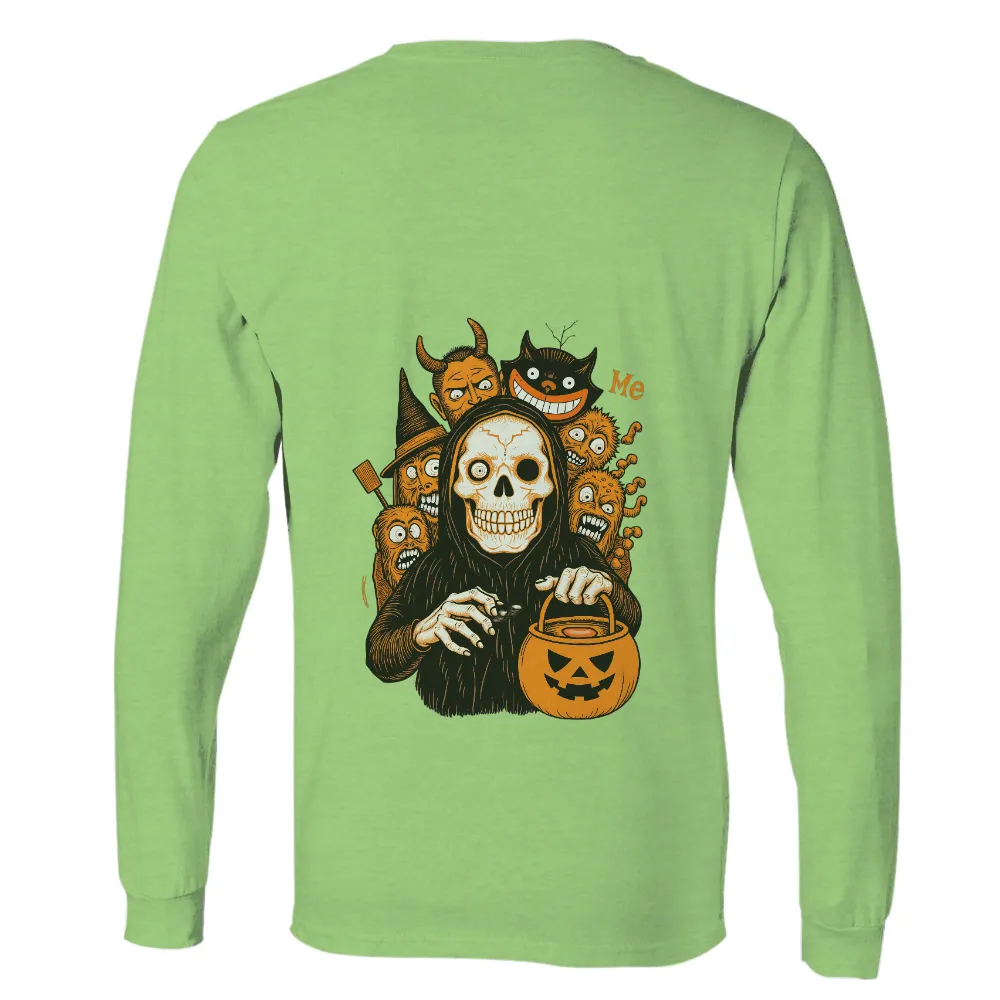 Customized Tee Shirts: Halloween Spirits with Grim Reaper and Friends|skeletal grim reaper