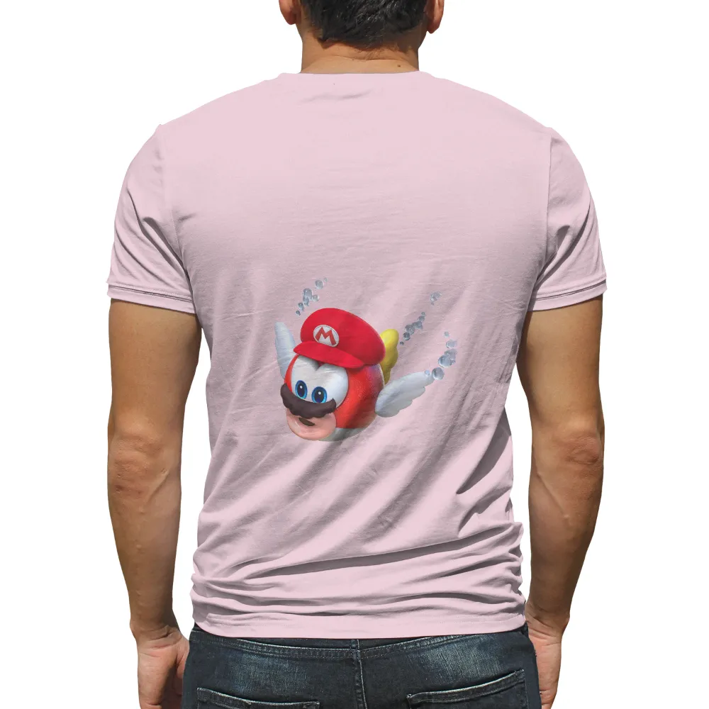 Shirts Graphic Tees: Heart Mario Wings Adventure|matt luff detroit red wings