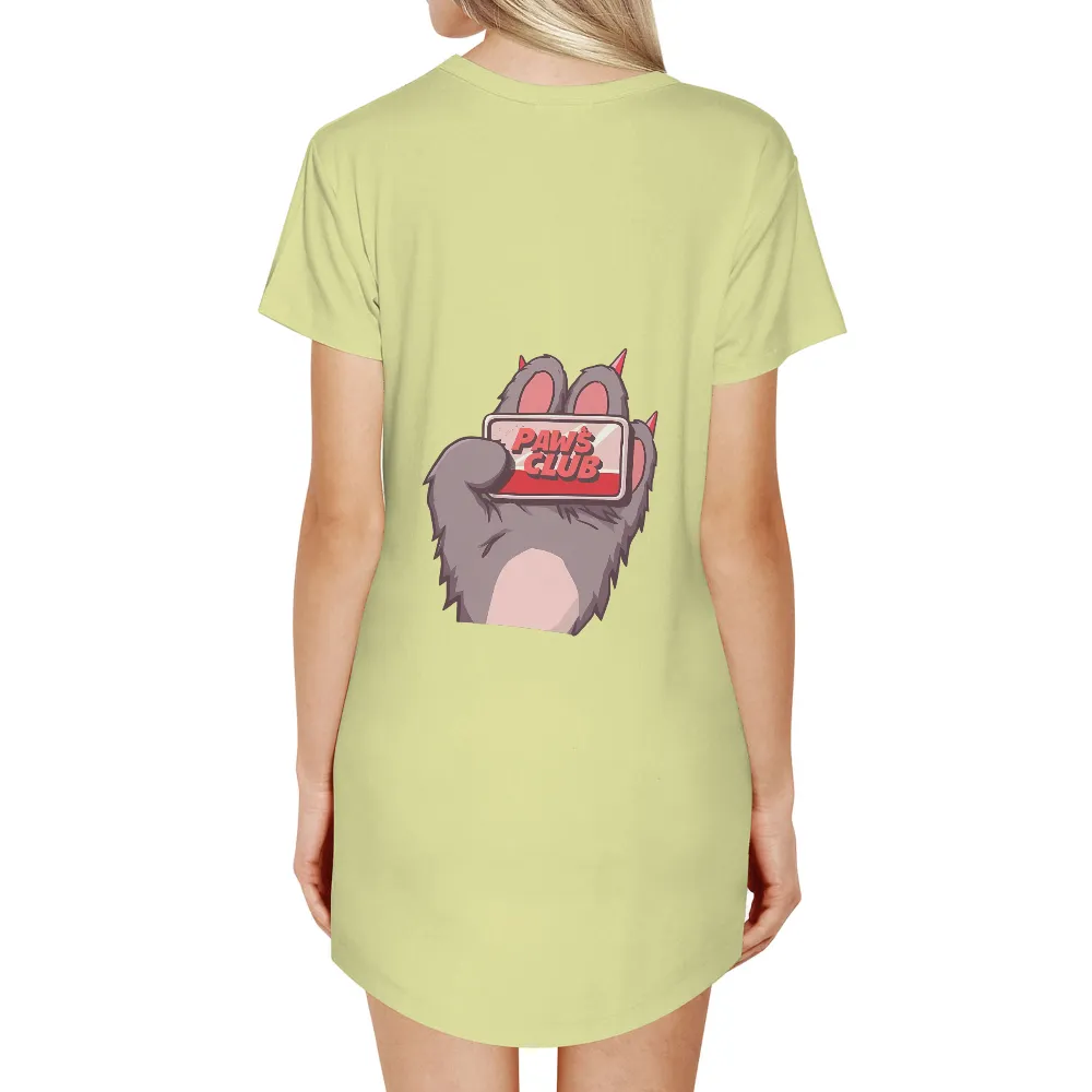 PAWS CLUB T-Shirts Pattern | Cute Anime Design| Simple background