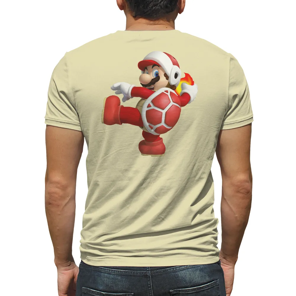 Tee Shirt Printing: Mario's Fiery Adventure - Gaming Culture Icon|retro duck t shirts