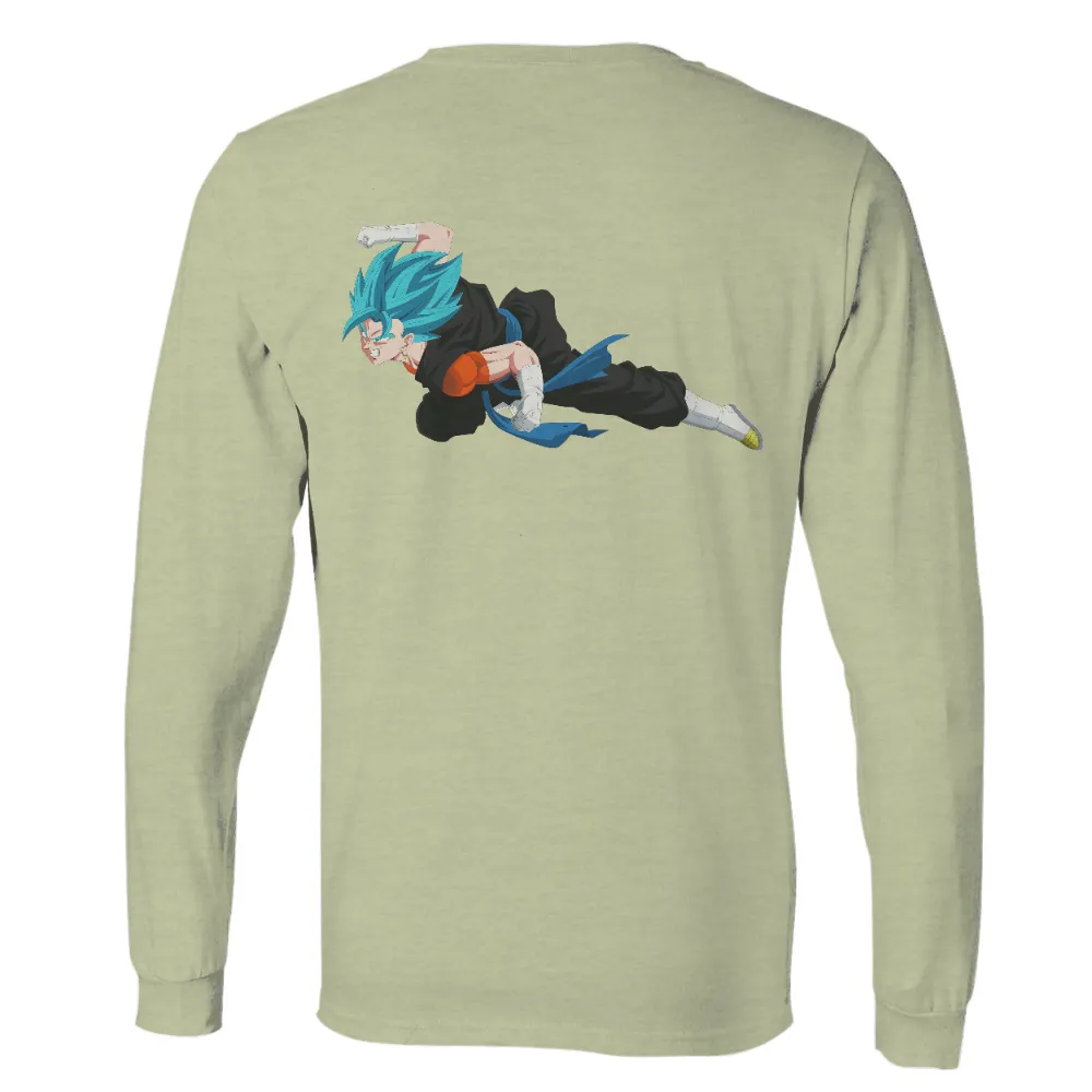 Graphic Tees: Blue-Haired Hero in Action|dad our hero t shirt