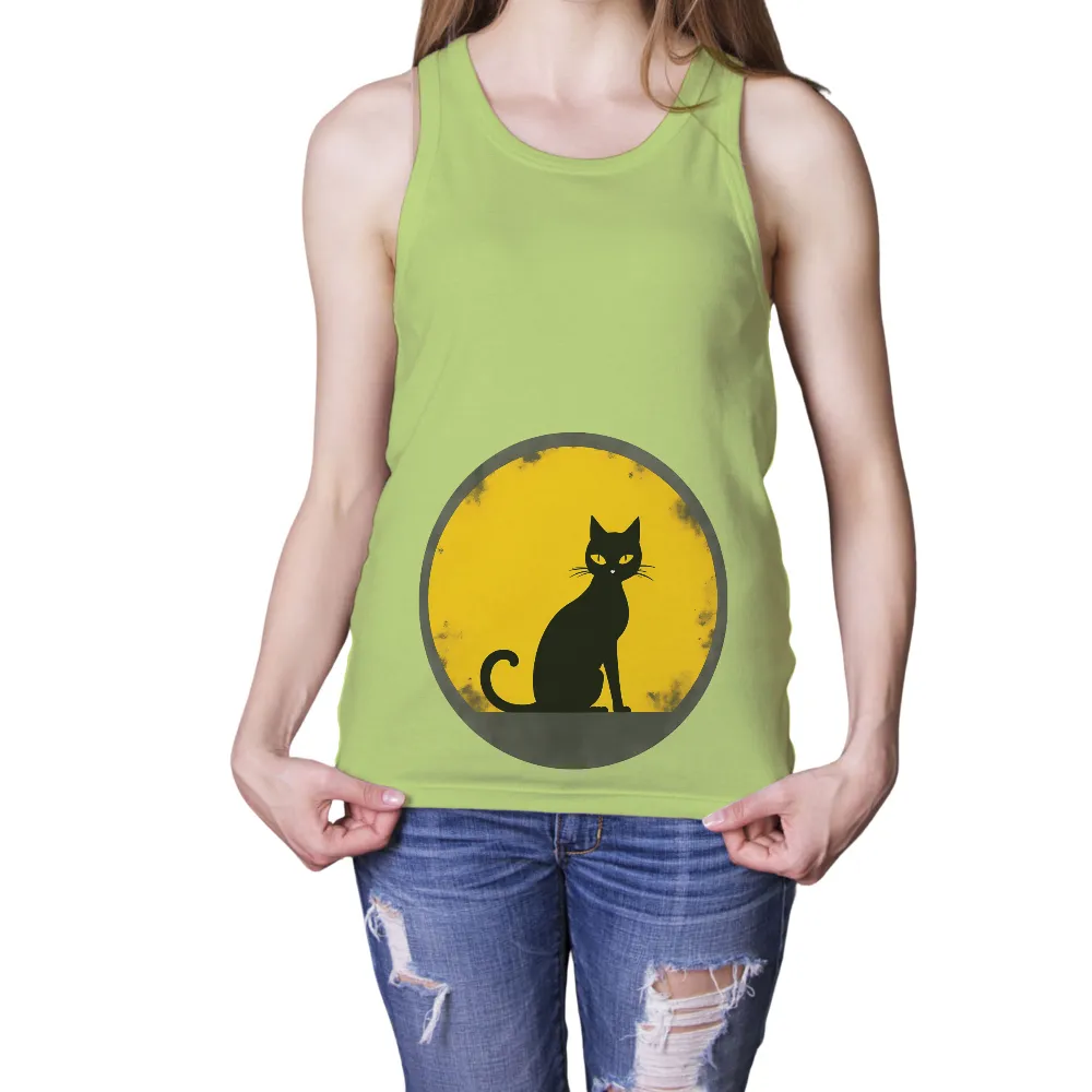 Customized Tee Shirts: Luna the Cat - A Symbol of Hope and Inspiration| Golden glow around Luna