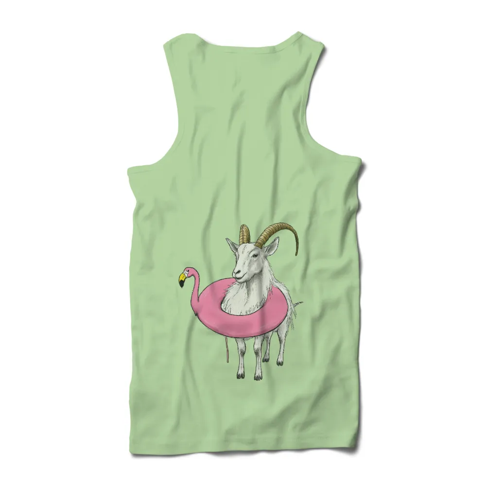 Tee Shirts Printed: Goat Summer Vacation Fun| Goat ready for summer