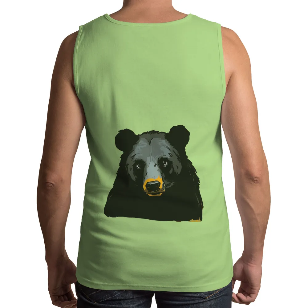 Tee Shirts Printed: Boris the Wise Bear - Artistic Designs|reign forest fronds camp shirt