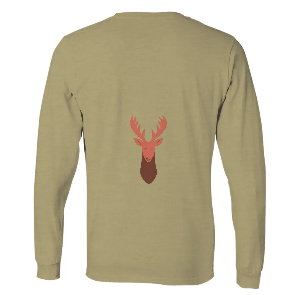 TShirt Printing: Minimalist Deer Head - Tranquility and Strength|reign forest fronds camp shirt