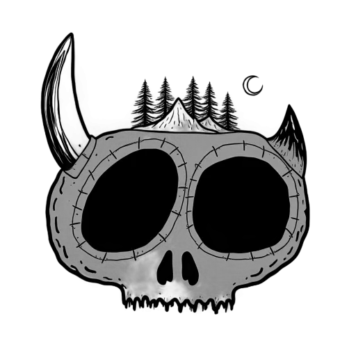 TShirt Design: Skull Forest Moon Mystery