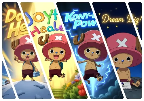 Exclusive Tony Tony Chopper T-Shirts: Hero, Healer, Power, Dreams