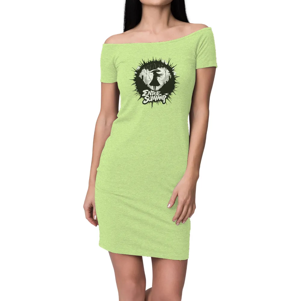 Shirts Graphic Tees: Mystery Girl in the Surreal Forest|reign forest fronds camp shirt