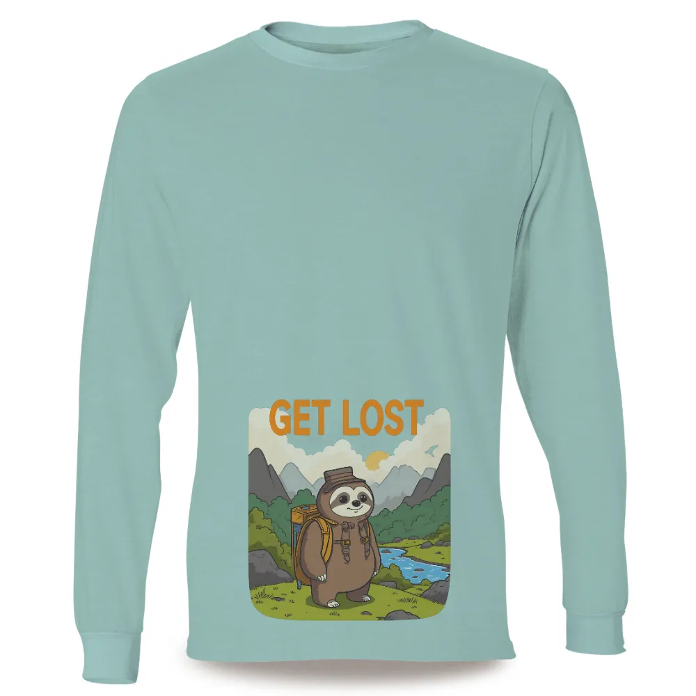 T-Shirt Printing: Get Lost in Adventure with Sloth Sam|stafford travel broadcloth