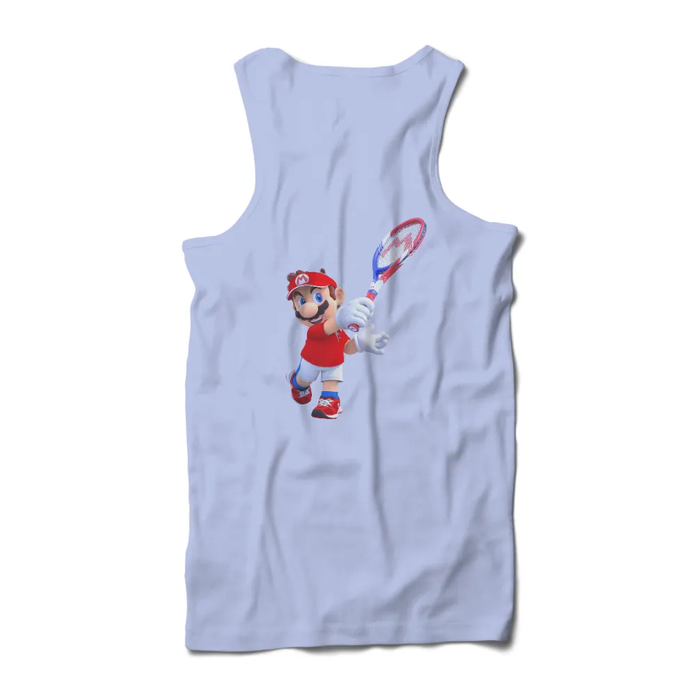 T-Shirts Design: Mario Tennis Adventure - Gaming and Sports Nostalgia|patent pending mario shirt