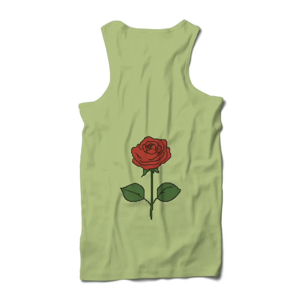 TShirt Printing: Red Rose Pixel Art - Love & Passion|love for 3 shirts damar