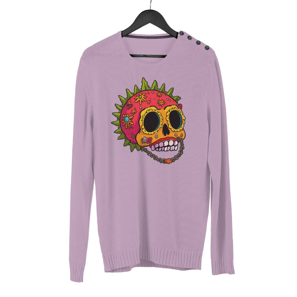 Custom T-Shirt Printing: Vibrant Day of the Dead Skull Design|ringo starr art shirt