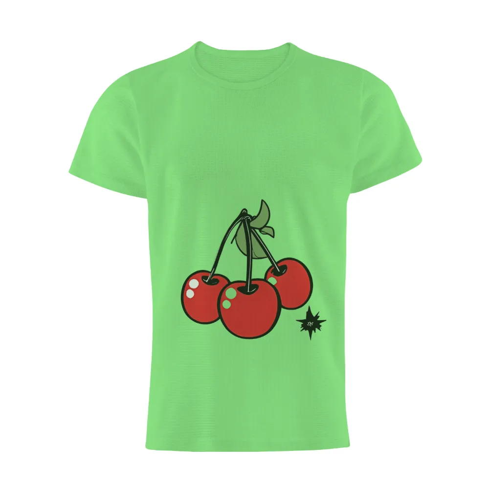 Cherries Graphic Tees: Fresh and Joyful Minimalist Design|graffiti nature