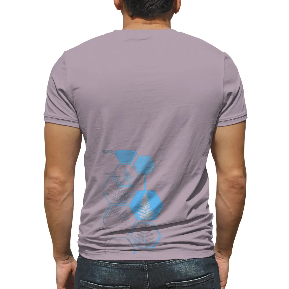 Tee Shirts Printed | Nature-Inspired Fern Leaf Design| tranquil T-shirt design