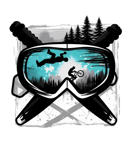 Custom T-Shirt Printing: Extreme Sports Adventure with Nature Goggles