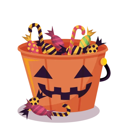 T-Shirts Custom: Halloween Pumpkin Bucket Candy Festive Design