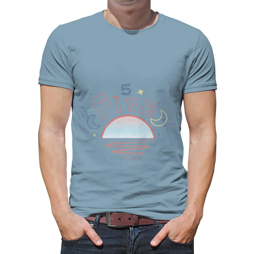 Tee Shirt Printing: Celestial Harmony - Sun, Moon, and Stars|sun soleil women's golf shirts