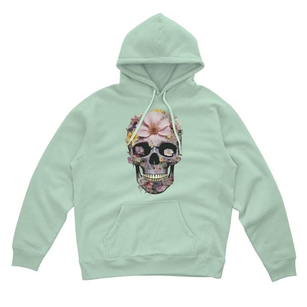 TShirt Printing: Elysium - A Skull Adorned with Flowers|life is good super dad shirt