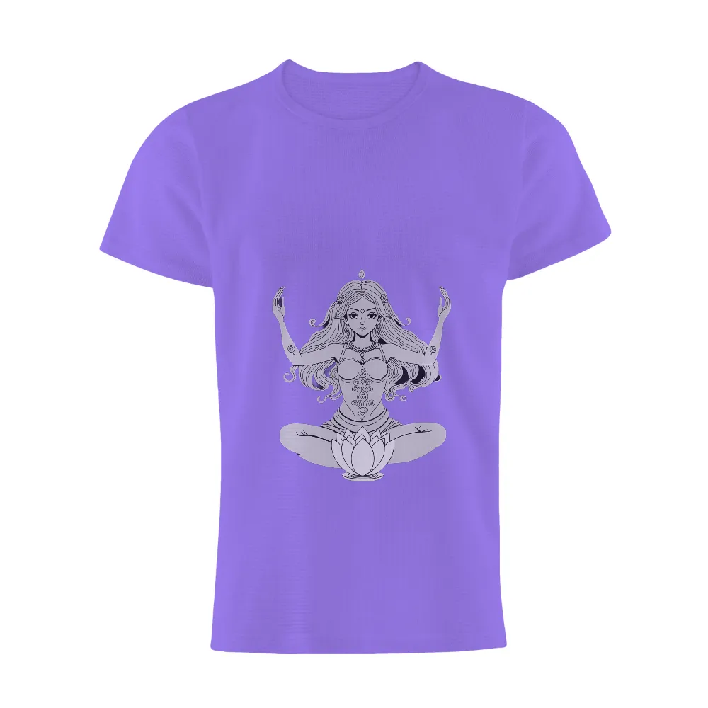 Custom T-Shirt Printing: Embrace Inner Peace with Our Meditative Lotus Design| intricate patterns