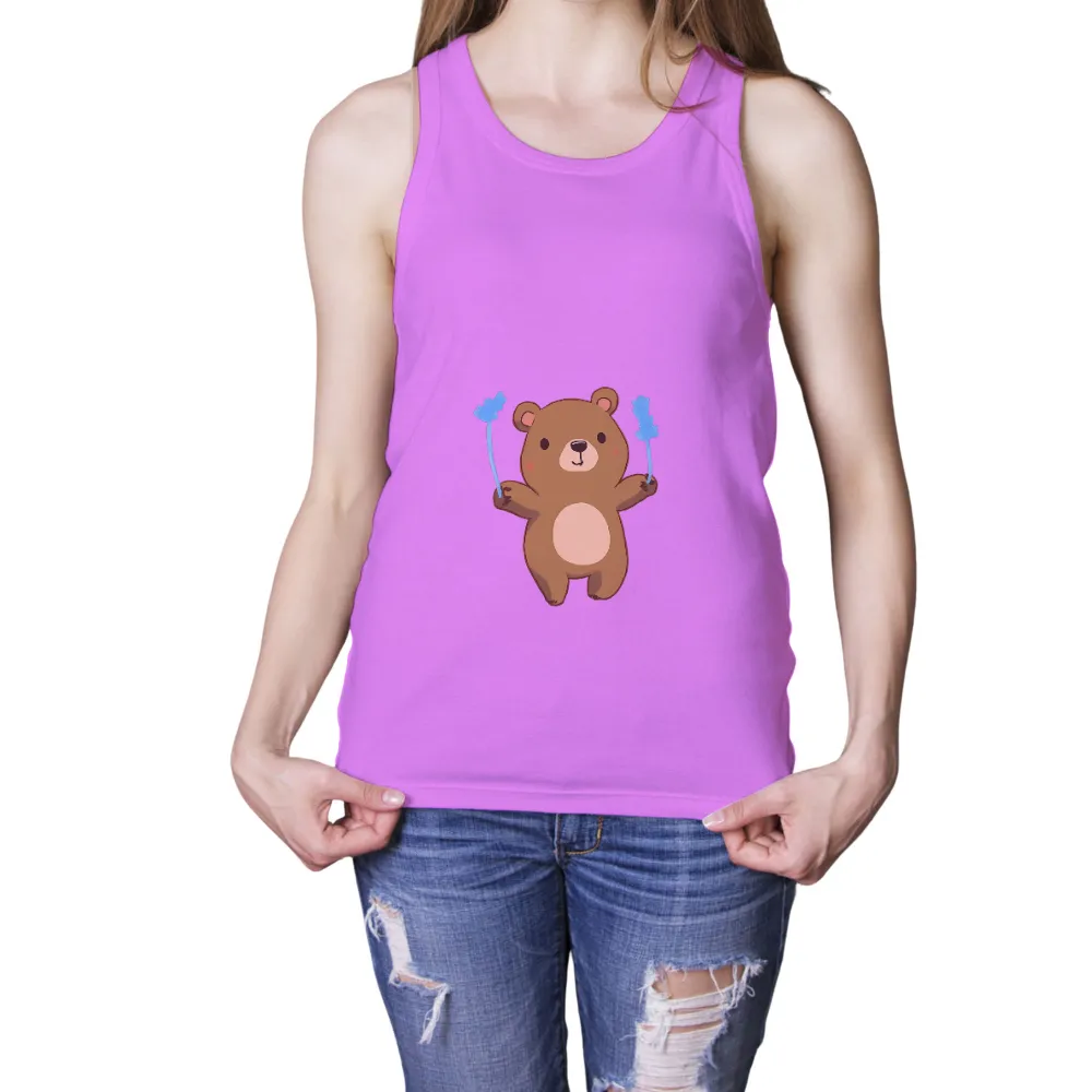 Custom Tee Shirts: Benny the Juggling Bear - Whimsical Fun|bear plus deer beer t shirt