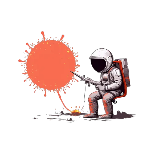 Retro Astronaut Art: Vintage and Modern Creativity Merged