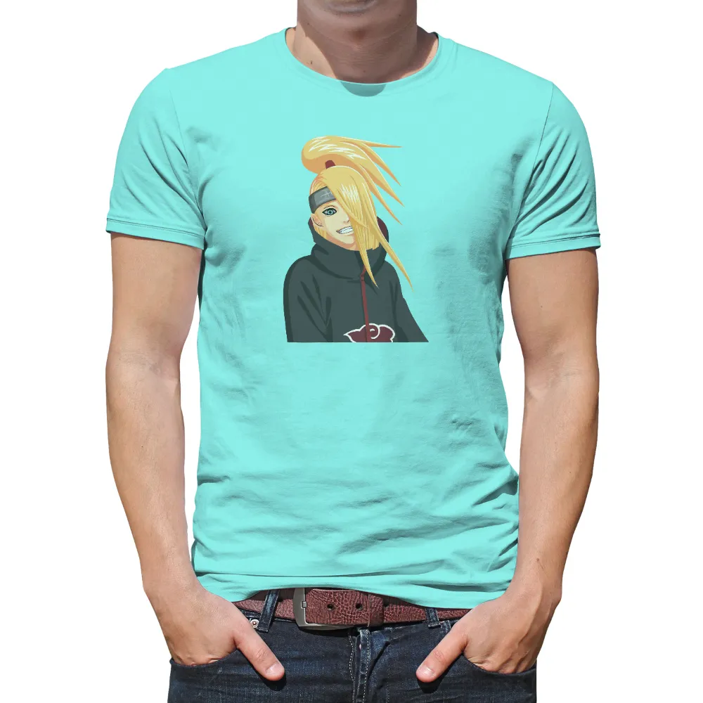 T-Shirt Printing: Deidara from Naruto - Anime Art|naruto shippuden men's short sleeve graphic tee