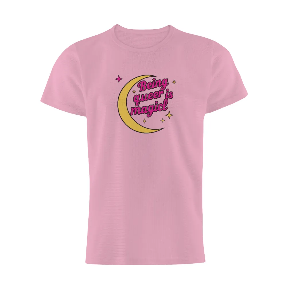 Shirts Graphic Tees: Being Queer is Magic - Pride Celebration| Small stars surrounding the moon