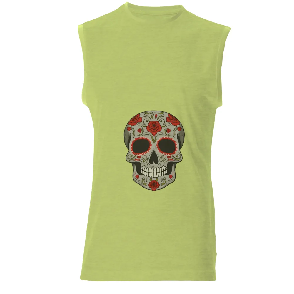 Sugar Skull T-Shirt Design: Honoring Life and Death|sugar skull shirt womens