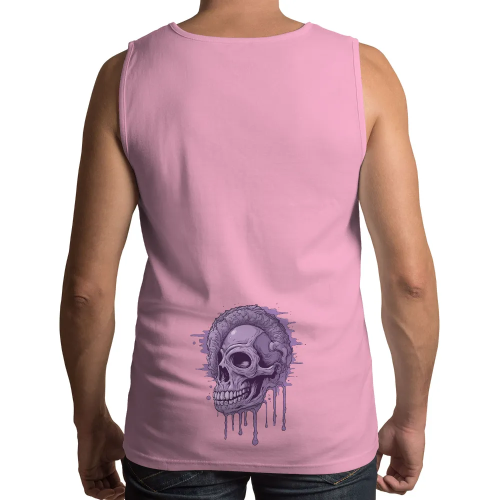 T-Shirts Pattern: Mind's Drip - A Skull with Exposed Brain|purple aesthetic t shirt roblox