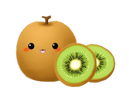 TShirt Printing: Kiki the Kiwi Fruit - Cheerful Adventure