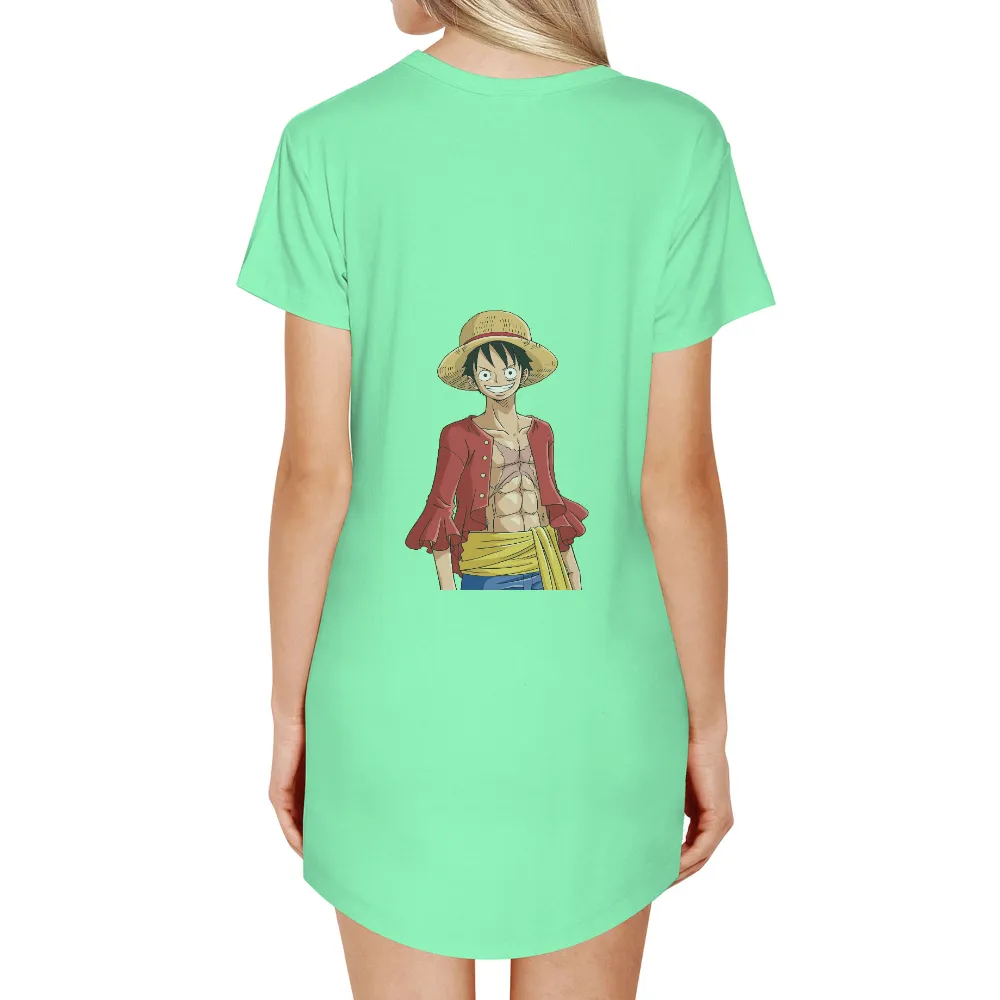 T-Shirt Printing: One Piece Luffy - Adventure and Friendship|bonney dries her shirt one piece