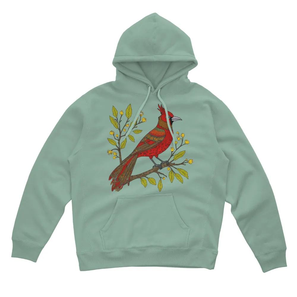 Tee Shirts Printed: Majestic Cardinal in the Forest|hang ten ladies sun protection tee