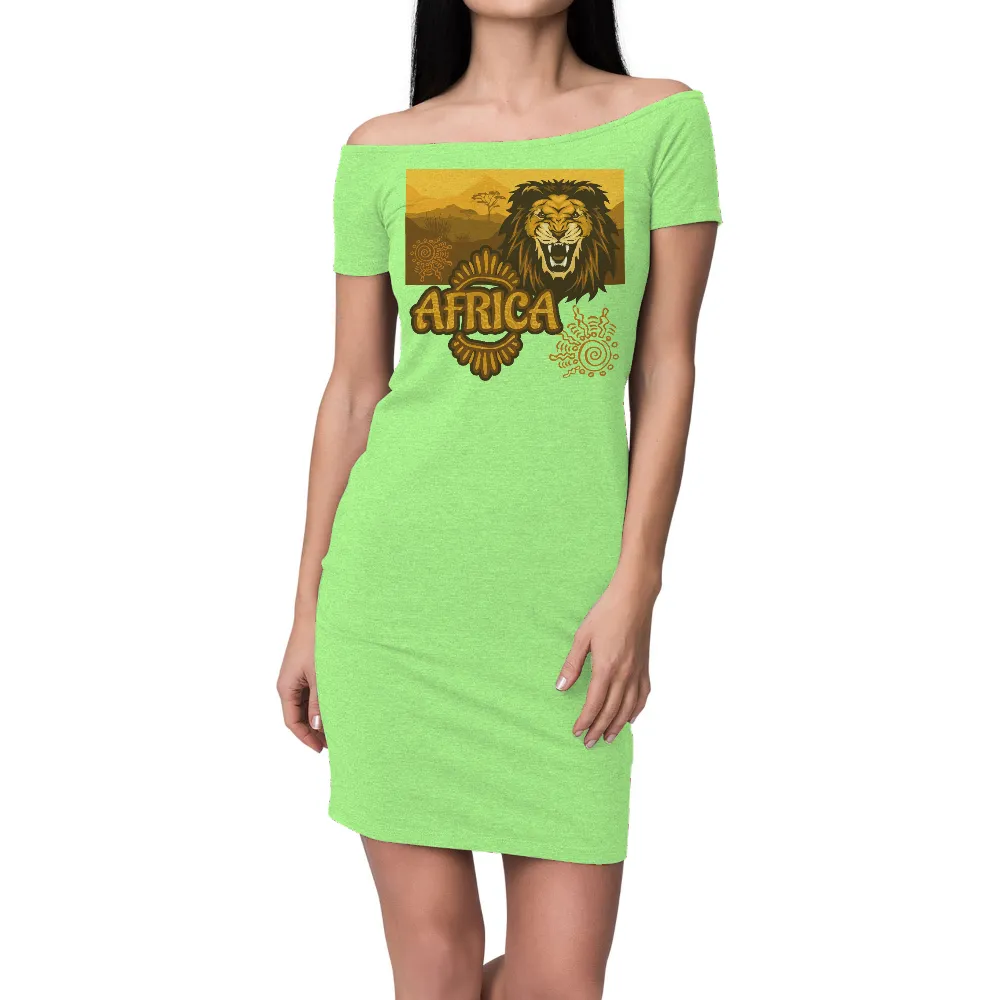 Custom T-Shirt Printing: Roaring Lion of Africa - Artistic Design|super bowl loser t shirts africa