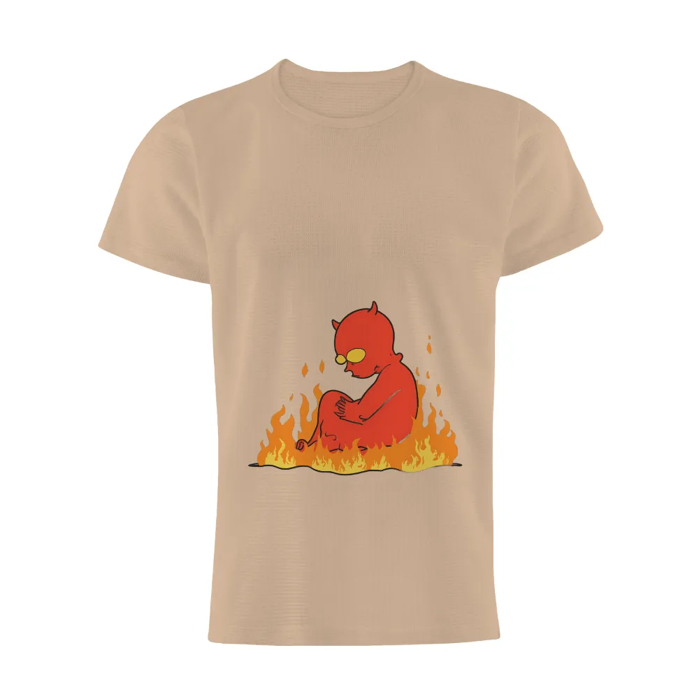 T-Shirts Design: The Flame - Solitude Amidst Fire|essentials fear of god off black t shirt