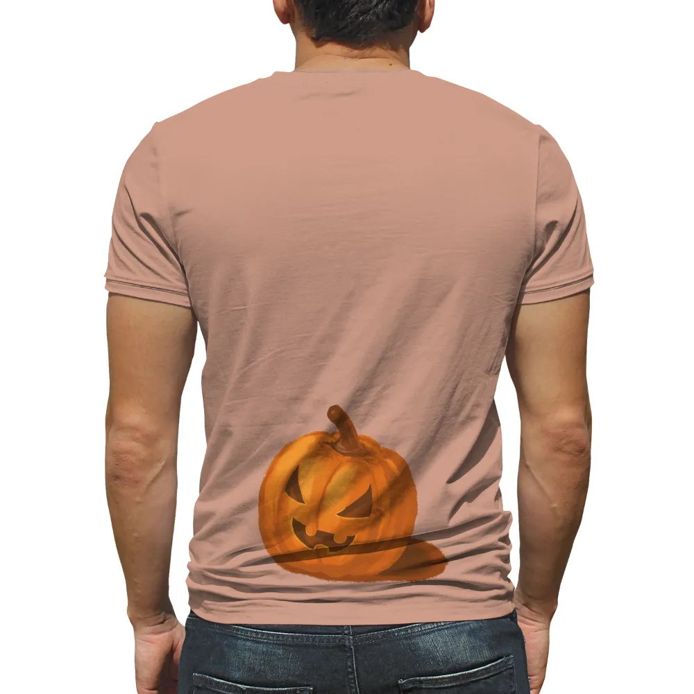 T-Shirts Custom: Spooky Pumpkin Glow - Halloween T-Shirt Design|bleached halloween shirts dollar tree