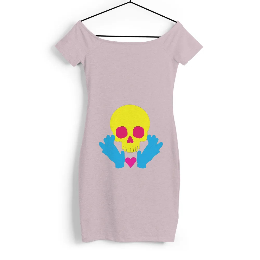 Graphic Tees: Embrace Life with Love - Skull and Heart Design|music art love happiness t shirt