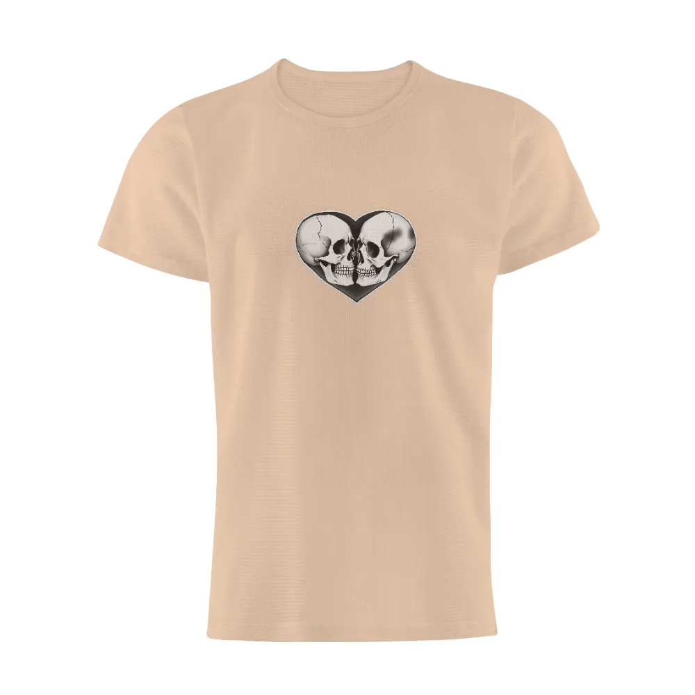 T-Shirts Design: Eternal Love Skulls Heart|military purple heart t shirts