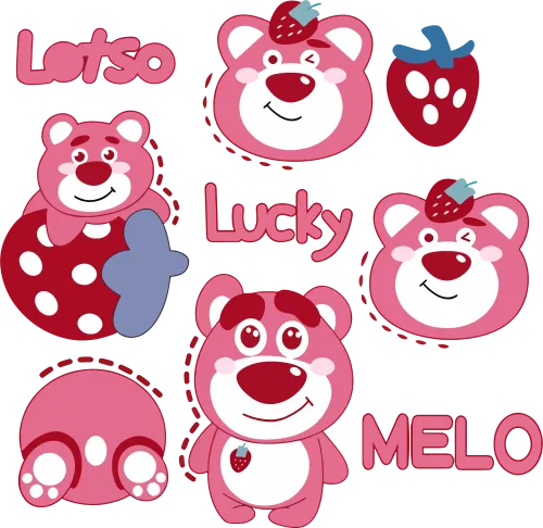 Shirts Graphic Tees: Pink Teddy Bears in the Strawberry Patch