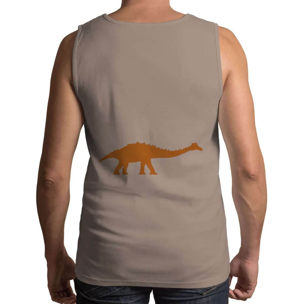 Stegosaurus Silhouette: A Blend of Vintage and Modern T-Shirt Printing|orange army f1 t shirt