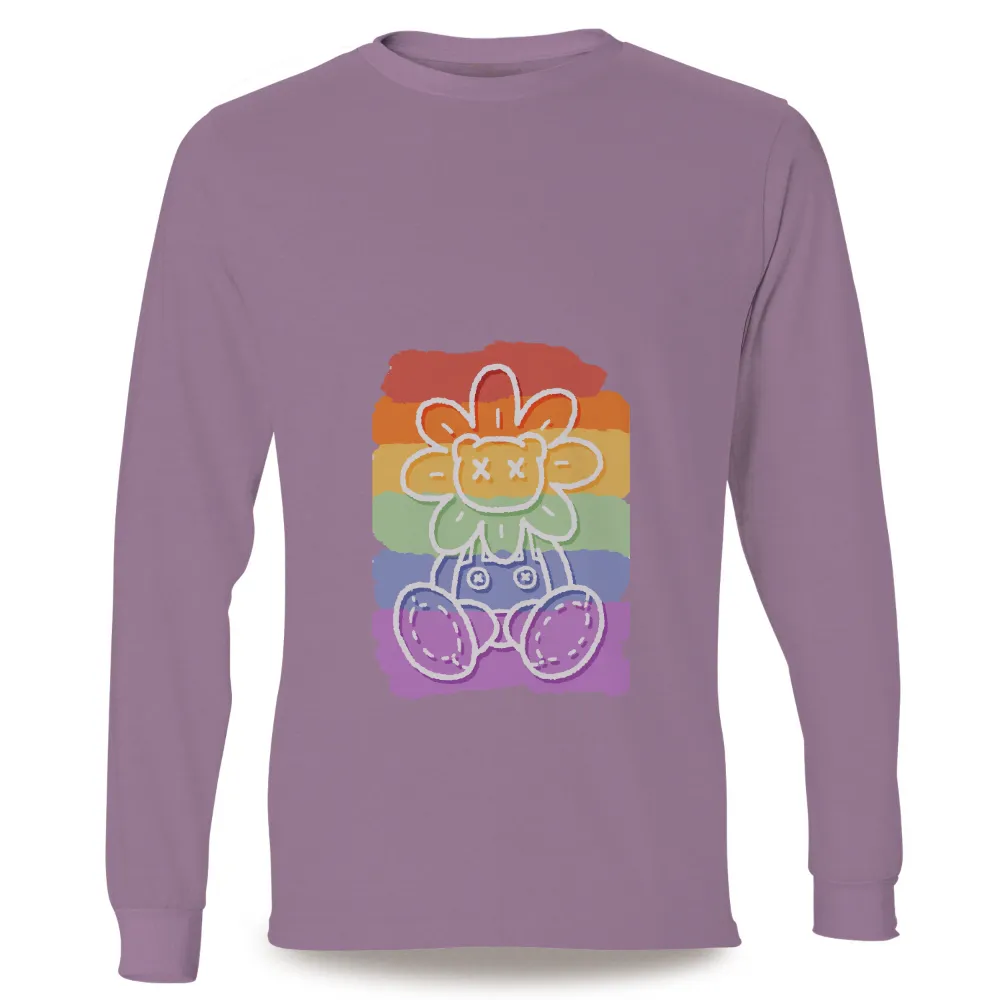 T-Shirt Printing: Whimsical Rainbow Character - Sunny's Story|roblox motorcycle t shirt rainbow