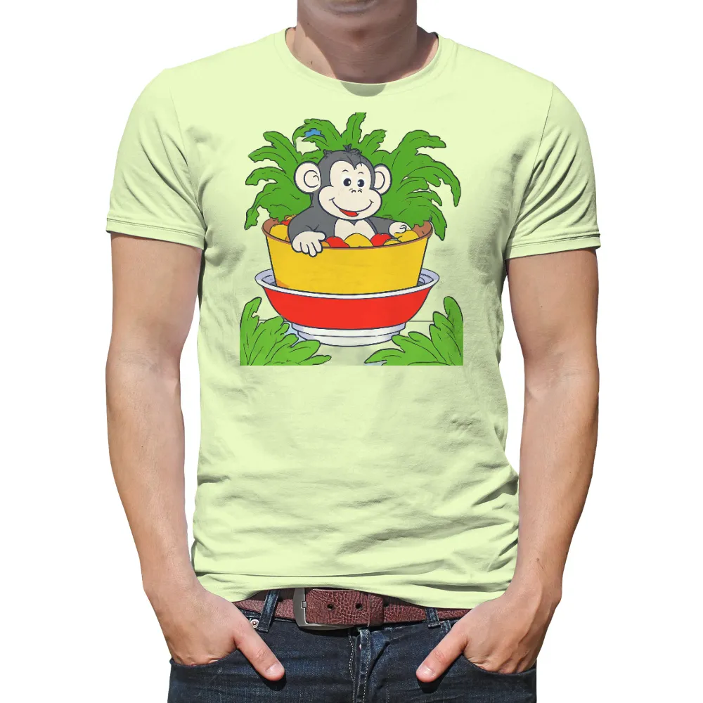 Tee Shirts Printed: Max's Jungle Adventure - Monkey in a Fruit Bowl|happy new year 2023 shirt