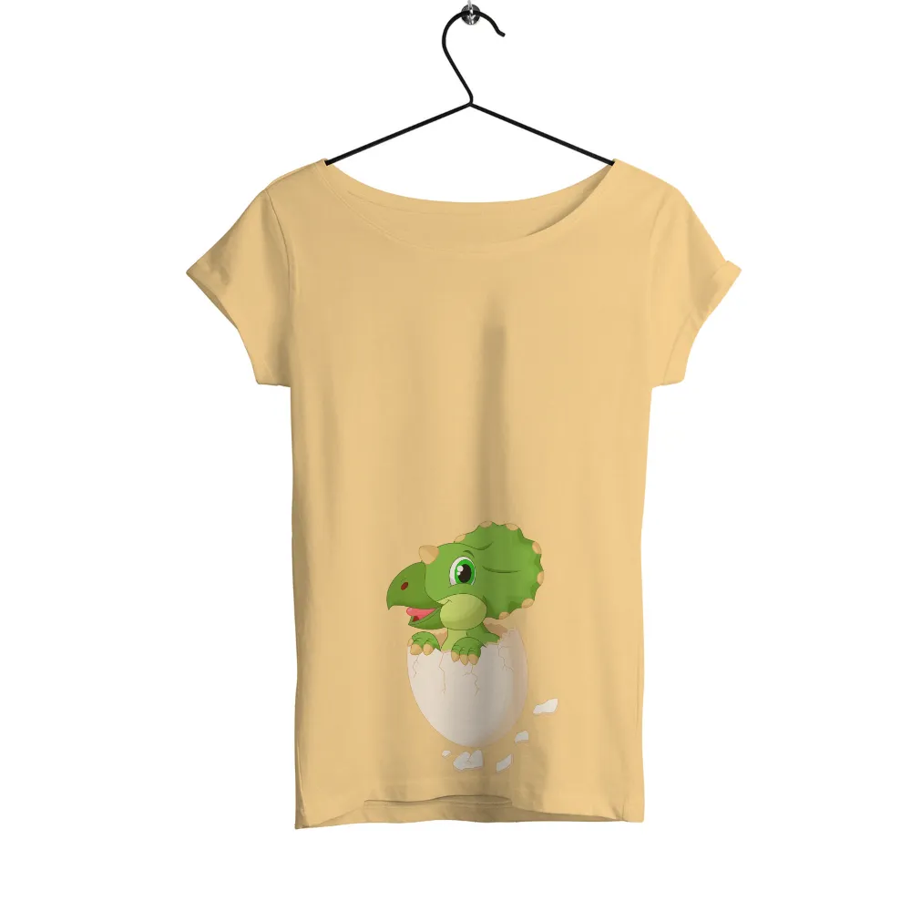 Shirts Graphic Tees: Adorable Baby Triceratops Hatching - New Beginnings and Adventure|4th of july dinosaur shirt