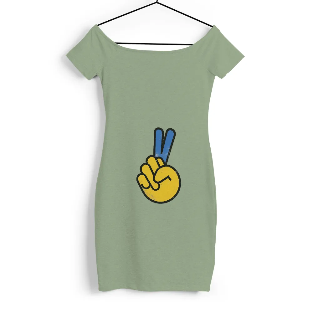 Tee Shirts Printed: Peace Sign Harmony in Yellow and Blue|roblox blue dino t shirt