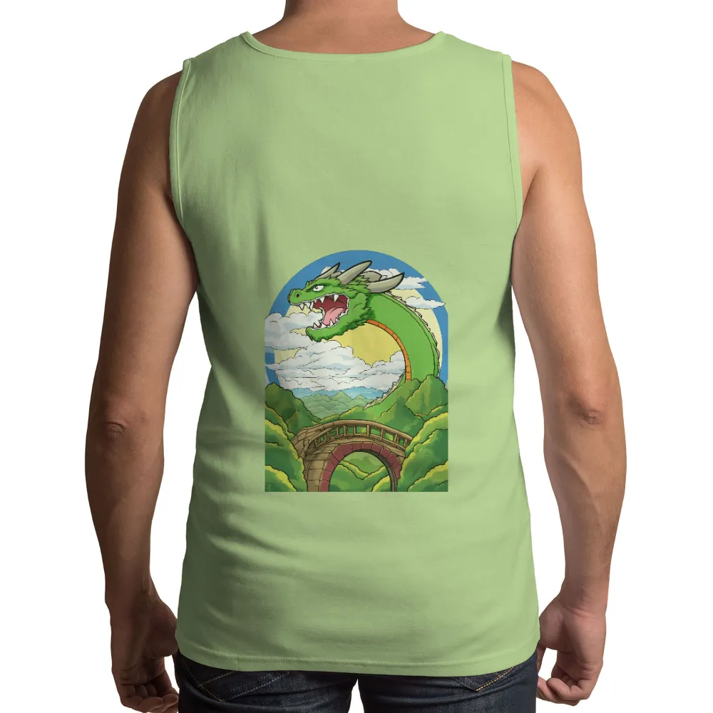 Custom T-Shirt Printing: Dragon Guardian of the Ancient Bridge|lifeguard sun protection shirt