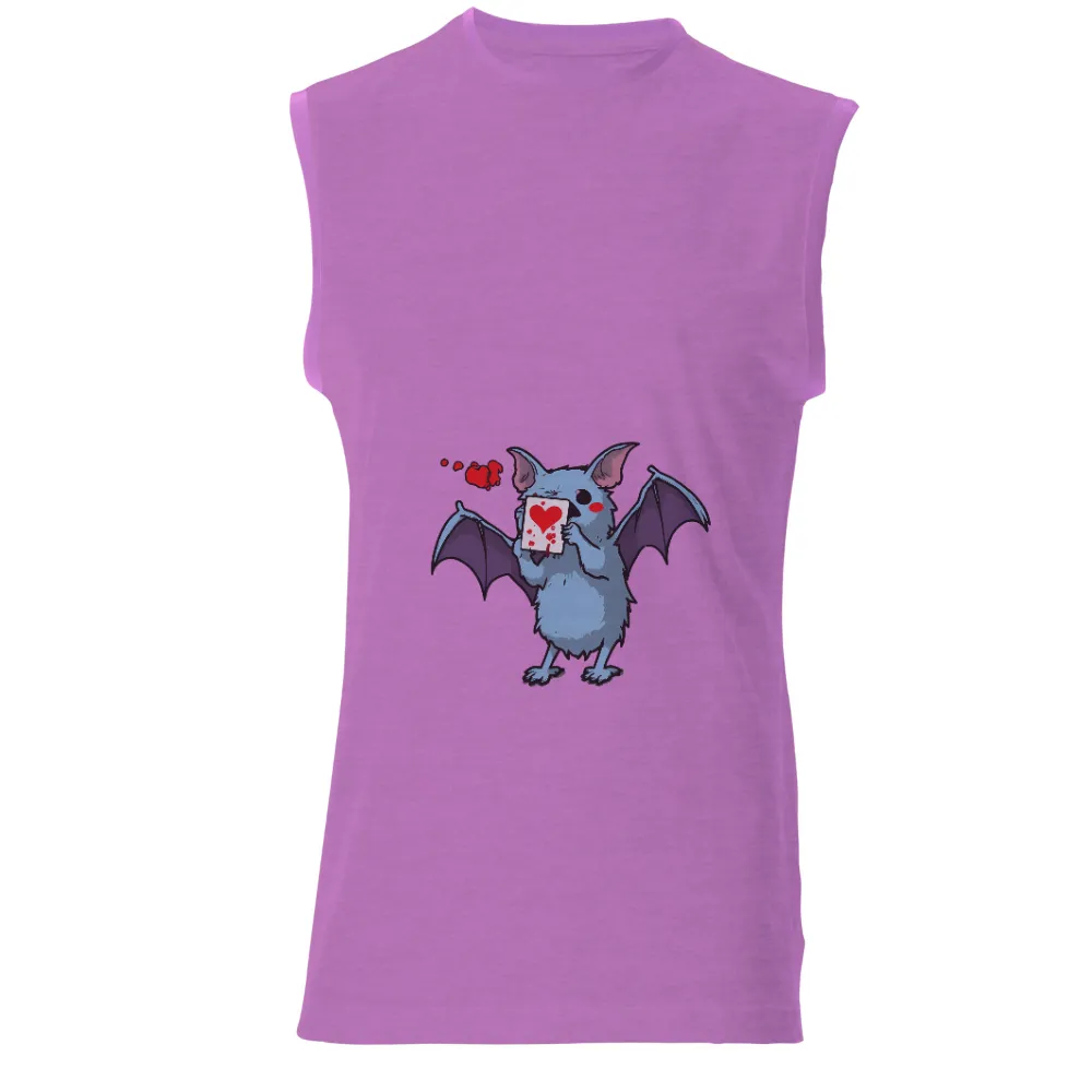 Tee Shirt Printing: Luna's Heart Guardian - Artistic Bat Design|love for damar 3 shirt