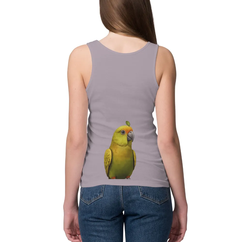 Tee Shirt Printing: Whimsical Parrot Design Celebrating Nature| tropical bird design