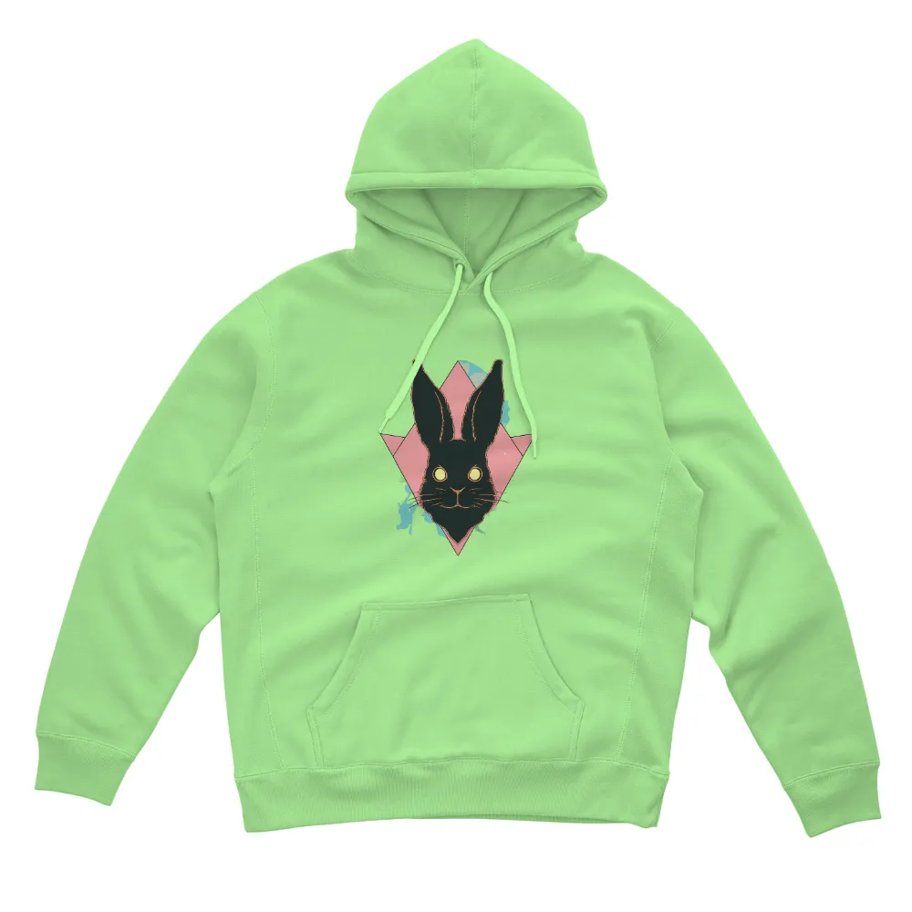 T-Shirts Custom: Black Rabbit Guardian | Artistic Designs| mysterious rabbit