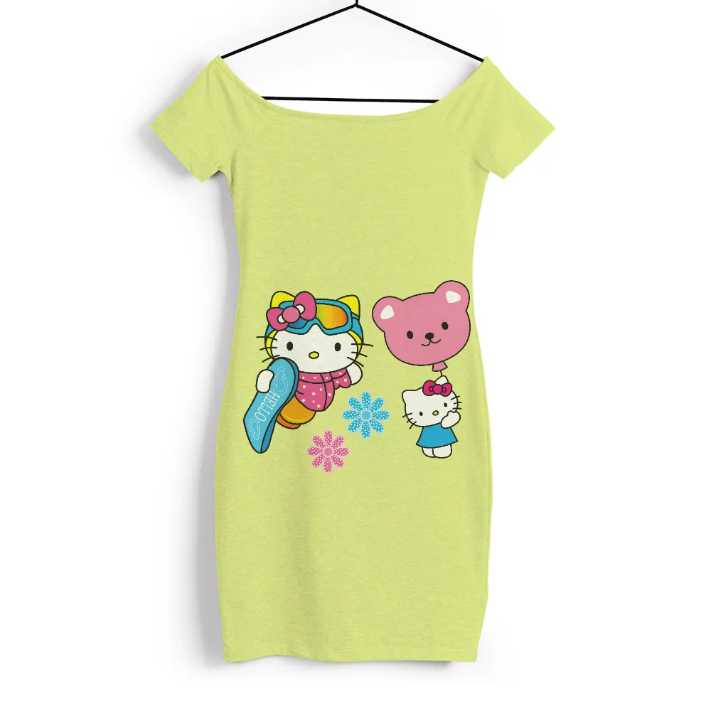 TShirt Design: Beach Adventure with Kitty and Friends|aloha summer shirt