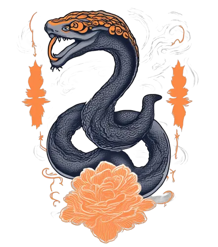 Tee Shirt Printing: Serpent of Wisdom - Mythical Creature Art